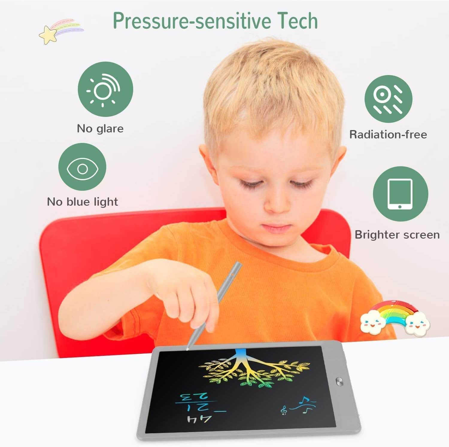 TEKFUN Doodle Board for Kids LCD Writing Tablet, 8.5in Drawing Board Writing Pad - Mytekfun