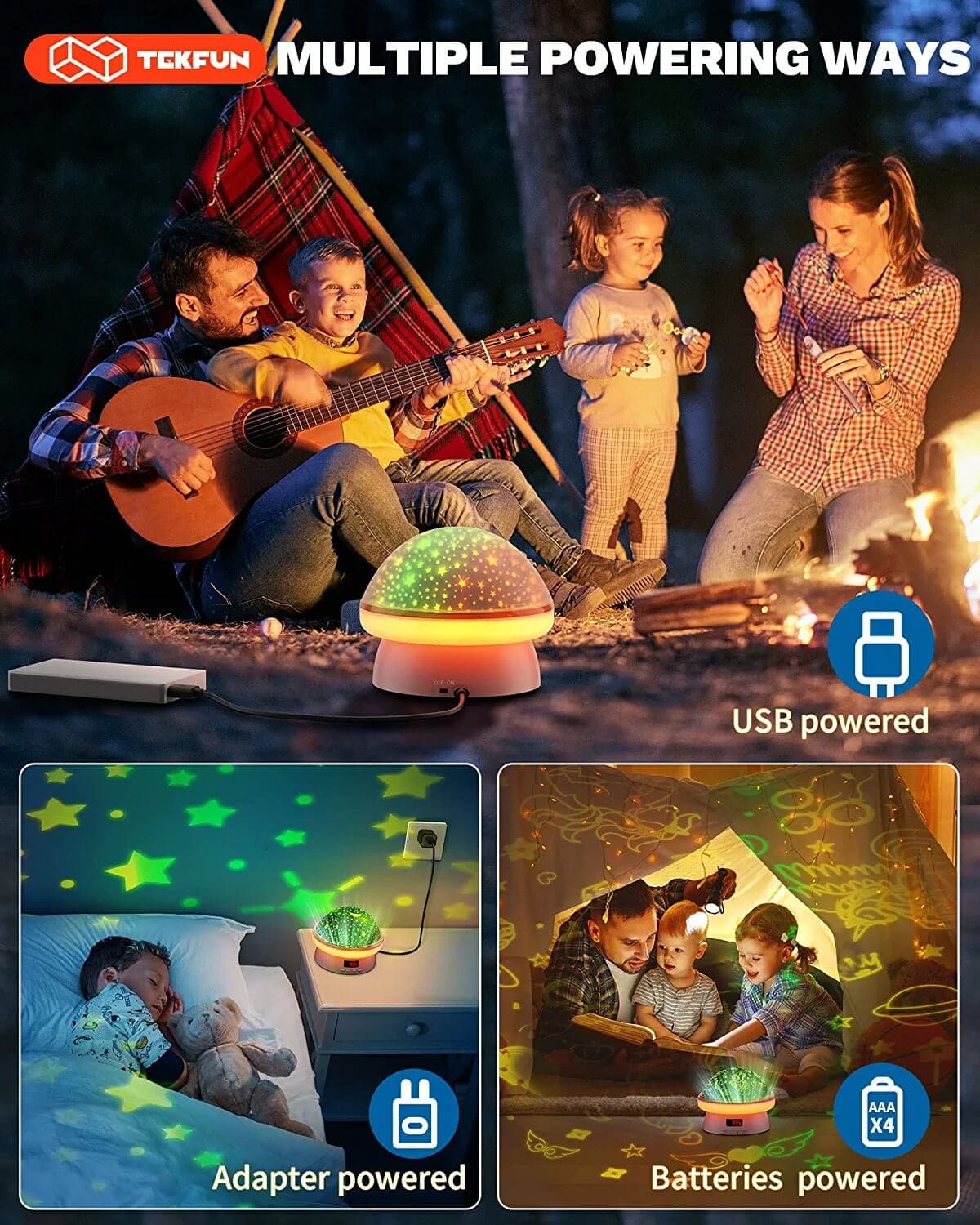 TEKFUN Toys for Girls, 3 in 1 Remote Control Night Light Star Projector Unicorn Gifts for Girls - Mytekfun