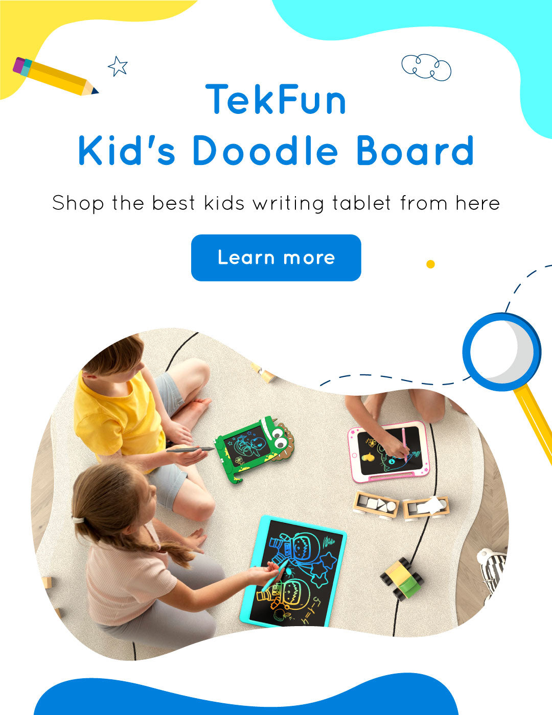 TEKFUN LCD Doodle Board Drawing Pad for Kids, 8.5 & Mauritius